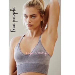 NWOT xs/s good karma vneck tank crop top ice grey brand new wo logo free people